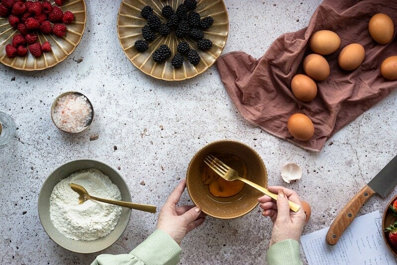 préparation de gâteau