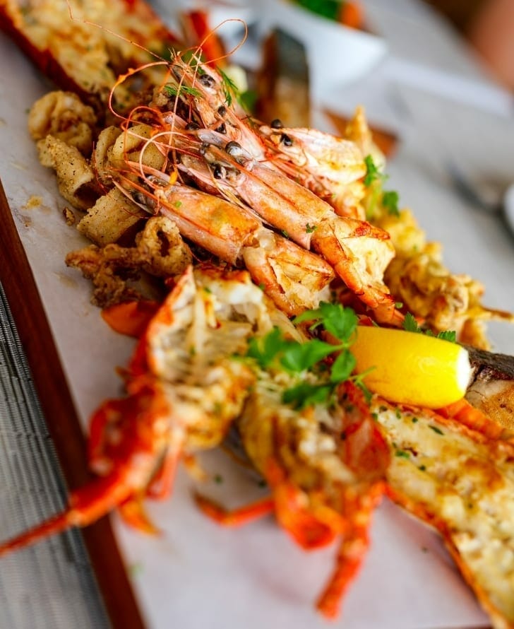 Fruits de mer grillés plancha