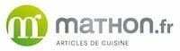 Logo pour Mathon.fr comportant une icône verte stylisée avec le texte "Mathon.fr" et "Articles de Cuisine" en dessous.