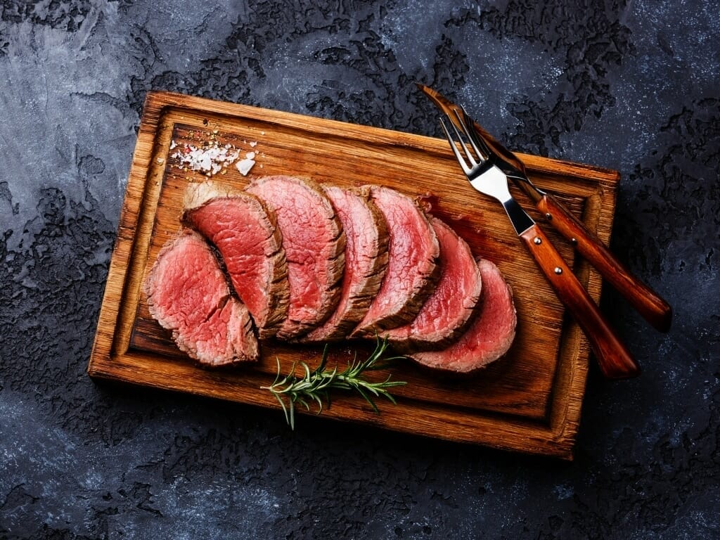 Filet mignon de boeuf à la poêle