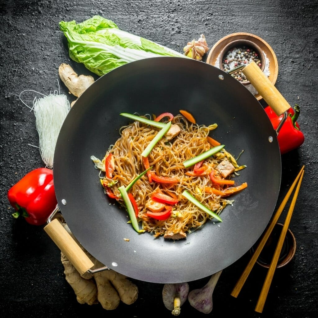 Wok et nouilles chinoises